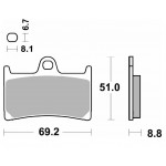 Гальмівні колодки SBS Standard Brake Pads, Carbon/Ceramic 198CT